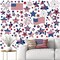 6 Sheets 4th of July Wall Stickers (106PCS) – Patriotic Star & American Flag Window Clings, Independence Day & Memorial Day Red White Blue Decorations